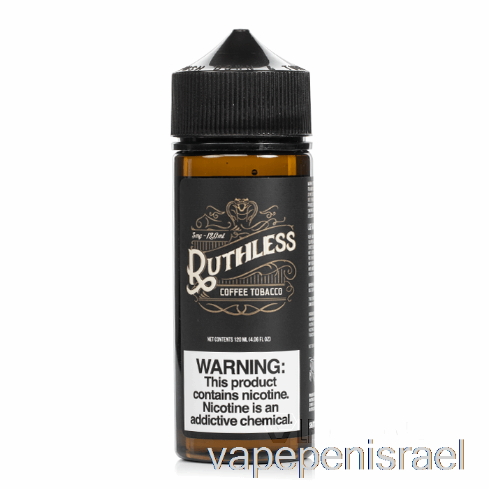 חד פעמי Vape Israel קפה טבק - אדים חסרי רחמים - 120 מ"ל 3 מ"ג